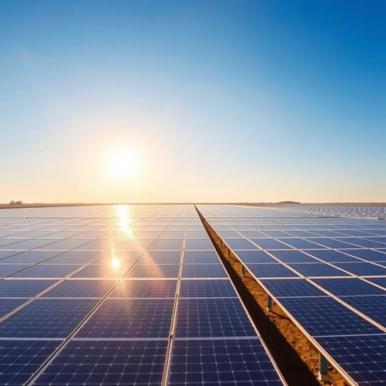Sun on a solar power project